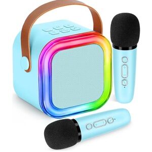 Portable Bluetooth Speaker with Microphones - Blue